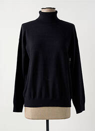 Pull col roulé resserrée sur le bas manches longues bleu ARTLOVE femme