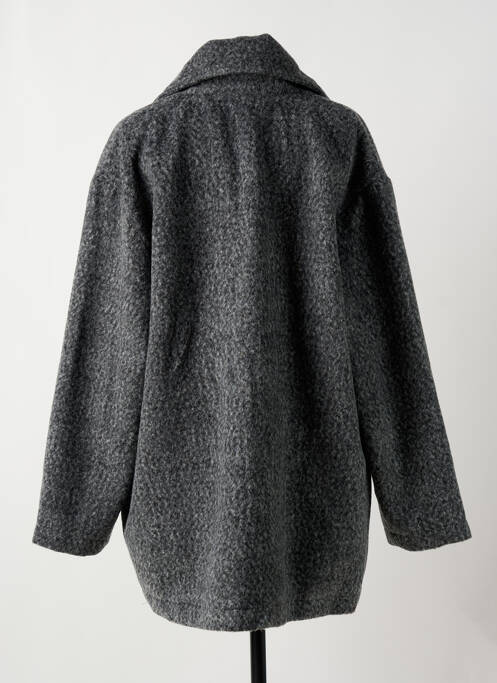 Manteau long poches sans capuche gris LILI SIDONIO femme