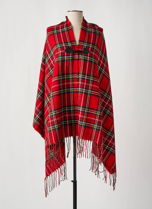 Poncho rouge LILI SIDONIO pour femme