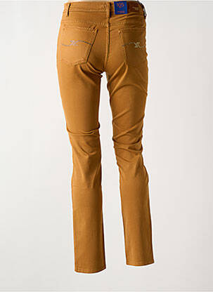 Pantalon slim tissage popeline taille normale marron TRUSSARDI JEANS femme