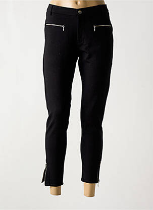 Pantalon 7/8 stretch taille normale noir VOTRE NOM femme