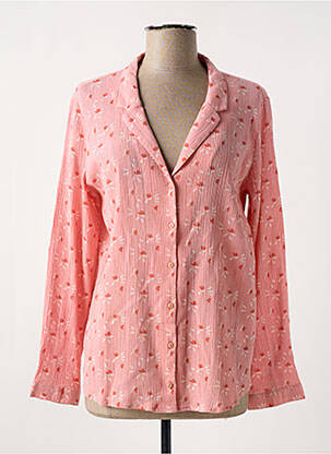 Chemisier tissage crêpe manches longues rose DES PETITS HAUTS femme