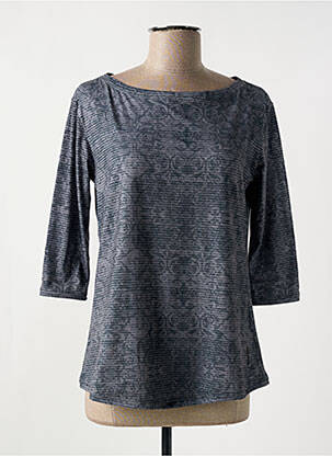 Top stretch manches 3/4 gris HENRIETTE D'AMOUR femme