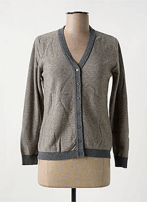 Gilet manches longues resserrée sur le bas gris MAURICE ABOT femme