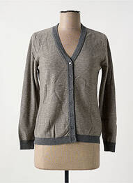 Gilet manches longues resserrée sur le bas gris MAURICE ABOT femme