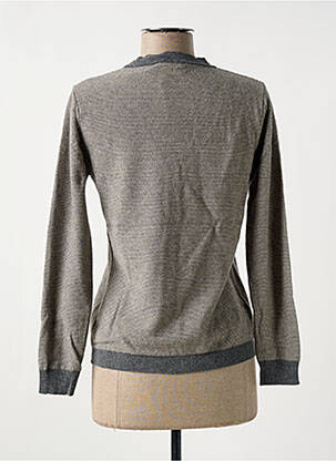 Gilet manches longues resserrée sur le bas gris MAURICE ABOT femme