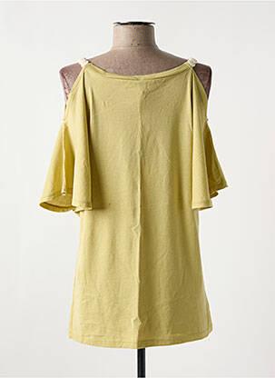 Tunique manches courtes tissage jersey vert 077 femme