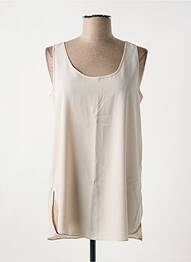 Tunique sans manche tissage crêpe gris CREA CONCEPT femme