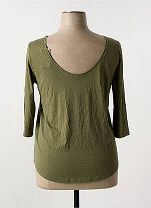 T-shirt manches 3/4 manches 3/4 vert DES PETITS HAUTS femme
