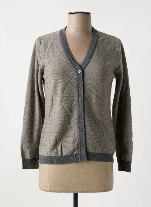 Gilet manches longues gris MAURICE ABOT pour femme