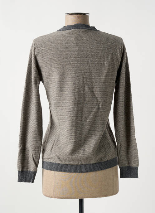 Gilet manches longues gris MAURICE ABOT pour femme