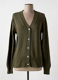 Gilet manches longues col v vert LE BOUDOIR D'EDOUARD femme
