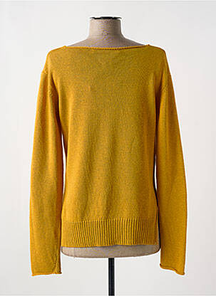 Pull col v manches longues jaune LE BOUDOIR D'EDOUARD femme