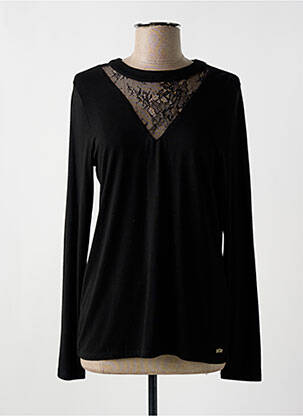 Top coupe cintrée manches longues noir MAE MAHE femme