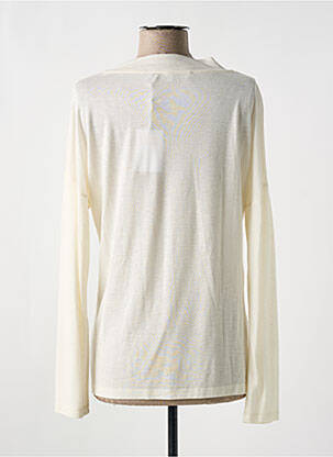 Top coupe cintrée manches longues beige LE BOUDOIR D'EDOUARD femme