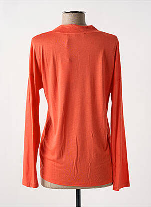 Top coupe cintrée manches longues orange LE BOUDOIR D'EDOUARD femme