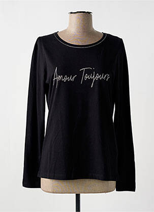 Top coupe cintrée manches longues noir MISE AU GREEN femme