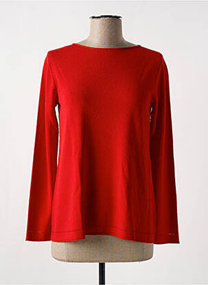 Pull col bateau manches longues rouge LE BOUDOIR D'EDOUARD femme