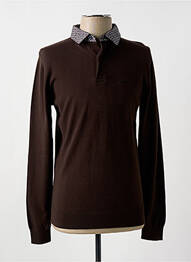 Pull manches longues manches longues marron MISE AU GREEN homme