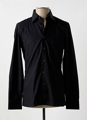 Chemise manches longues manches longues noir JUPITER homme