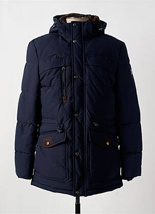 Doudoune manches longues a capuche bleu COFOX homme