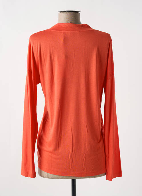 Top coupe cintrée manches longues orange LE BOUDOIR D'EDOUARD femme