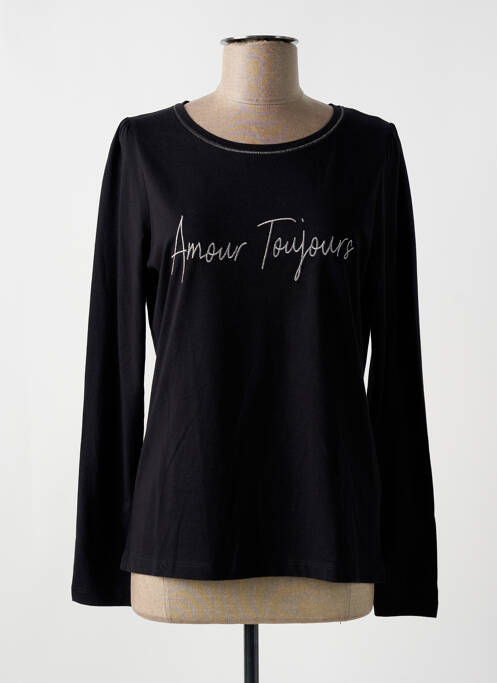 Top coupe cintrée manches longues noir MISE AU GREEN femme