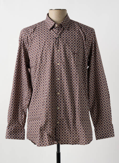 Chemise manches longues marron MISE AU GREEN pour homme