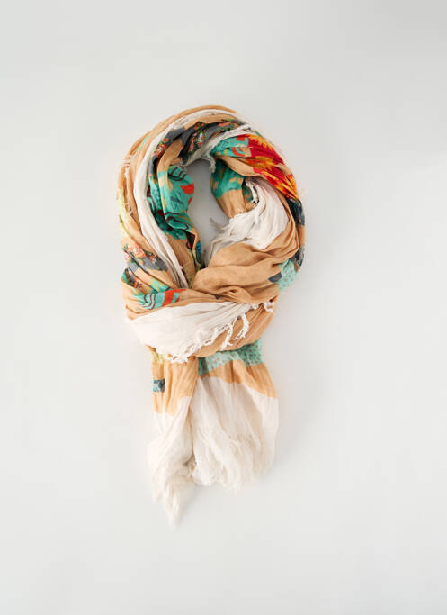 Foulard beige STORIATIPIC pour femme