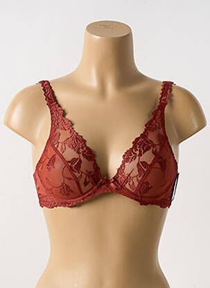 Soutien-gorge effet matière satinée haut soutien-gorge emboitant marron AUBADE femme