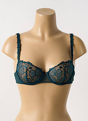 Soutien-gorge effet matière satinée haut soutien-gorge emboitant vert SIMONE PERELE femme