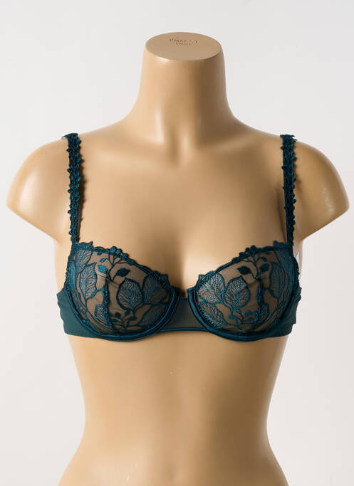 Soutien-gorge effet matière satinée haut soutien-gorge emboitant vert SIMONE PERELE femme