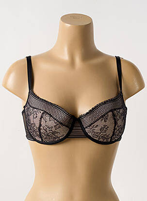 Soutien-gorge effet matière satinée haut soutien-gorge moulé noir PASSIONATA femme