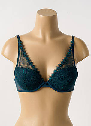 Soutien-gorge effet matière satinée haut soutien-gorge avec mousse de rembourrage amovible vert SIMONE PERELE femme
