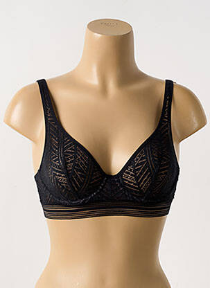 Soutien-gorge effet matière satinée haut soutien-gorge emboitant noir MARIE JO femme