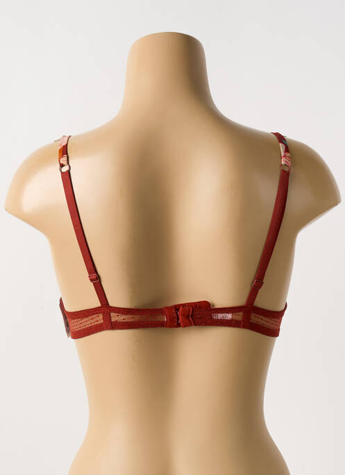 Soutien-gorge effet matière satinée haut soutien-gorge push-up marron AUBADE femme