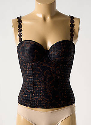 Corset haut soutien-gorge balconnet noir MARIE JO femme