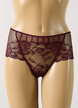 Shorty effet matière satinée violet MARIE JO femme