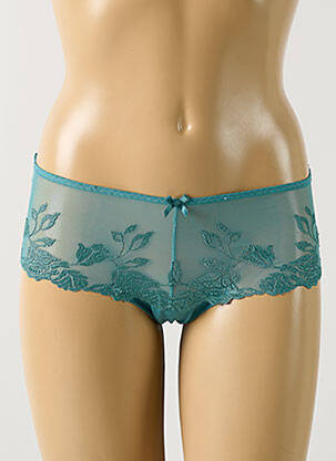 Shorty effet matière satinée vert AUBADE femme