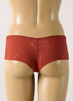 Shorty effet matière satinée marron AUBADE femme