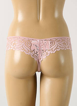 Tanga effet matière satinée rose MARIE JO femme