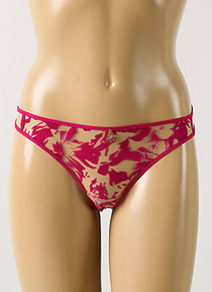 Tanga effet matière satinée rose AUBADE femme