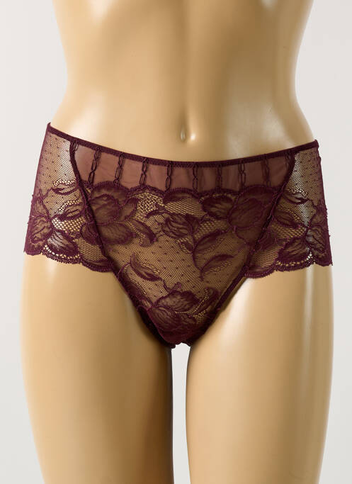 Shorty effet matière satinée violet MARIE JO femme