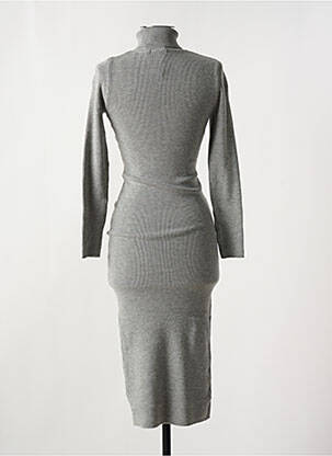 Robe pull tissage chiné manches longues gris TIFFOSI femme