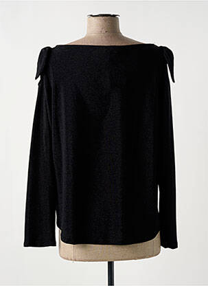 Top stretch manches longues noir HALOGENE femme