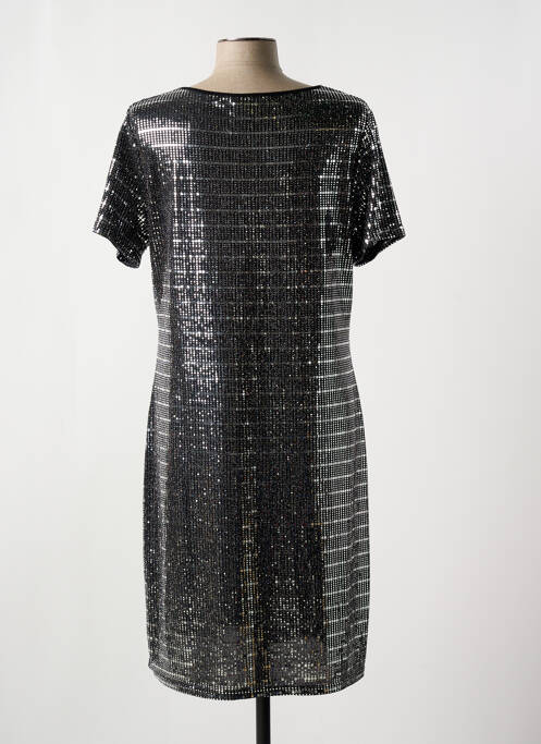 Robe mi-longue noir HALOGENE pour femme