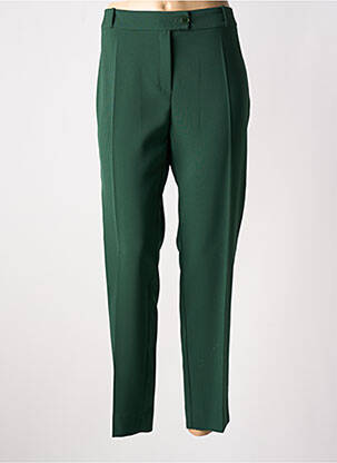 Pantalon droit stretch taille normale vert HIPPOCAMPE femme