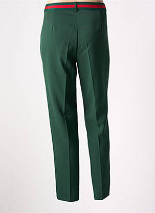Pantalon droit stretch taille normale vert HIPPOCAMPE femme