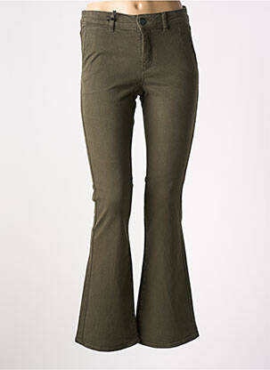 Jean coupe flare stretch taille normale vert HAPPY femme