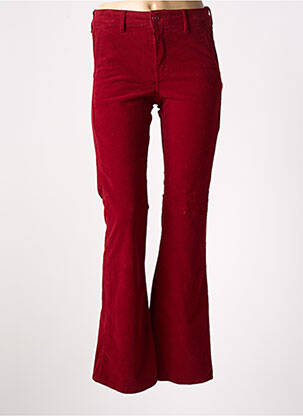 Pantalon flare stretch taille normale rouge HAPPY femme
